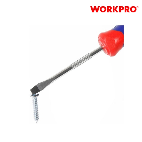 Bộ Tua vít 8 cái gồm ( 4 cái đầu hình hoa khế, 4 cái đầu dẹt), thép hợp kim CR-V Workpro - WP200505