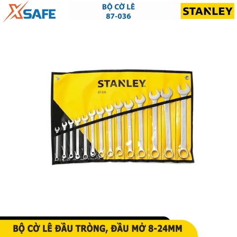 Bộ cờ lê vòng miệng hệ mét 14 chi tiết STANLEY 87-036-1