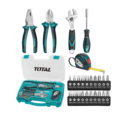 Bộ Dụng Cụ Cầm Tay 25 Chi Tiết Total THKTHP90256