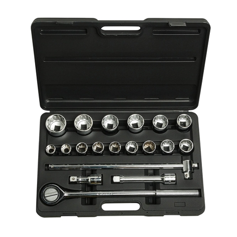 Bộ khẩu 3/4'' 12 cạnh hệ metric 19 chi tiết STANLEY 89-101