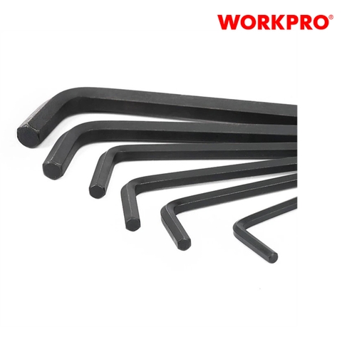 Bộ lục giác đầu bẳng kiểu chữ L, loại ngắn 10 cái thép hợp kim CR-V Workpro - WP222001