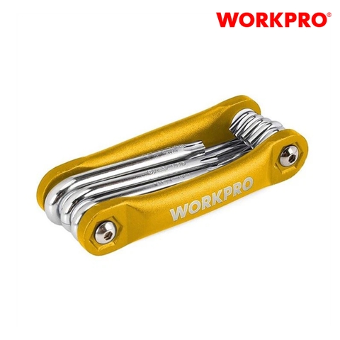 Bộ lục giác đầu hình sao, kiểu gấp tôm tích, 8 cái Workpro - WP222025