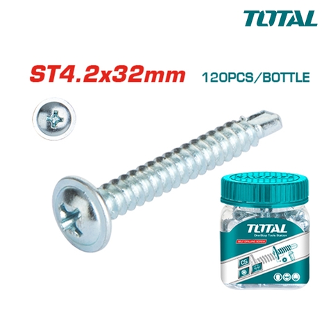 Bộ 120 vít tự khoan ST4.2x32mm TOTAL WJSS4203211