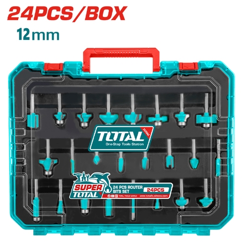 Bộ 24 Mũi Phay Duôi 12mm Total TACSR12412
