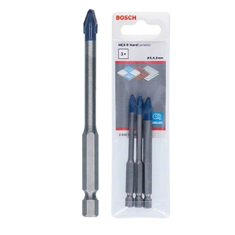 Mũi Khoan Gạch Cứng Hex-9 (5/6/8) Bosch 2608900595