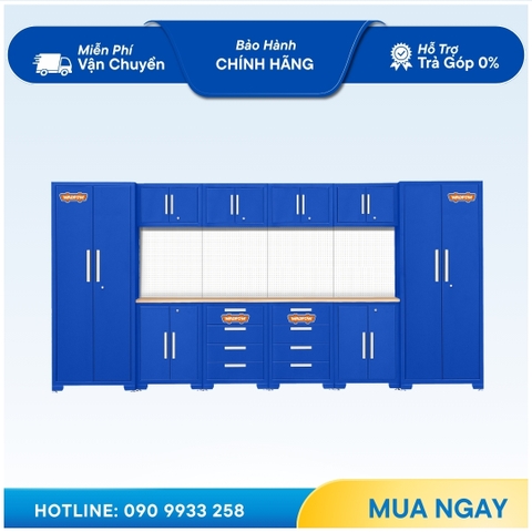 Bộ 8 Tủ Lưu Trữ Đồ Nghề Trong Gara 3300x472x1925mm WADFOW WCS3A10