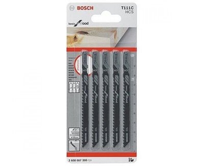 Lưỡi Cưa Lọng T 111 C - Gỗ (Bộ 5 Lưỡi) Bosch 2608630033