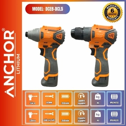 Combo Máy Khoan + Bắn Vít Pin 16V DCE8-DCI5 Yamasu DCE8-DCI5