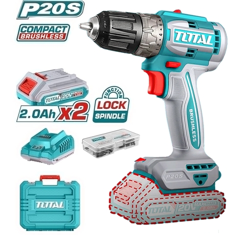 Máy khoan pin không chổi than Total 20V 52Nm TDLI20453 (2 pin)