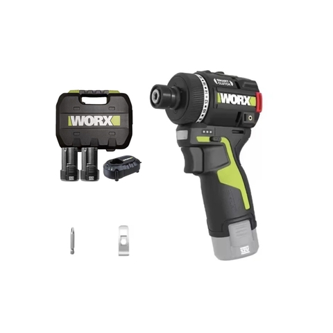 Combo Máy Vặn Vít Dùng Pin 12V Worx WU139 (1 Thân Máy +1 Pin 2.0Ah + 1 Sạc + 1 Thùng)