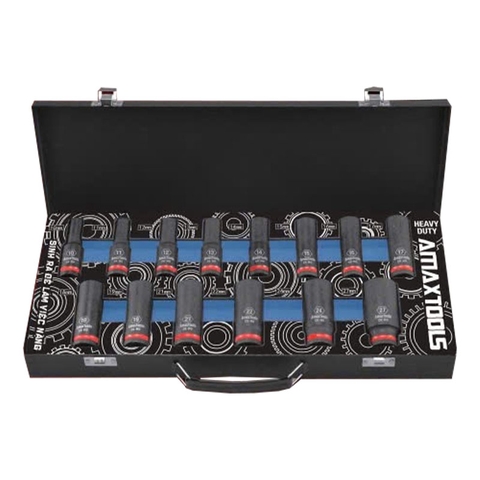 Bộ Đầu Tuýp Siết Bu Lông Amaxtools BDK1/2-14, 14 Món Đầu 1/2 Inch