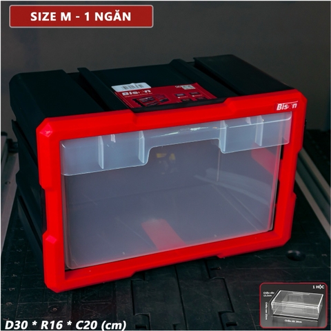 Tủ đựng dụng cụ nhựa kết nối 1 ngăn BISON BS386881A