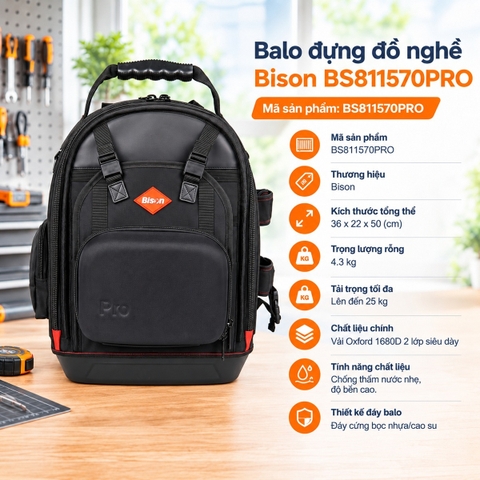 Balo đựng đồ nghề Bison BS811570PRO