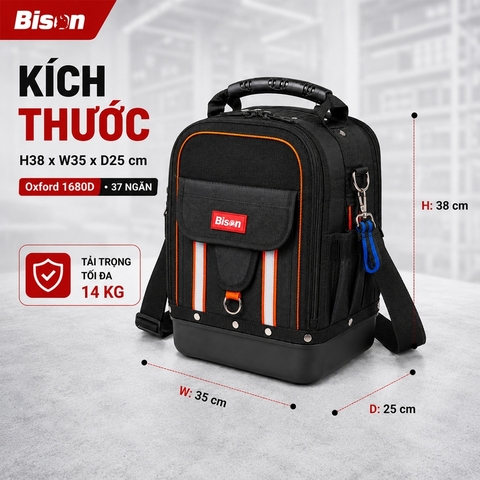 [Sale 9/9] Túi Đồ Nghề Bison Pro BS811608