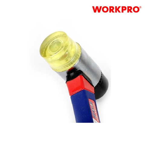 Búa 2 mặt tay đầu nhựa đập không nẩy, cán bọc cao su Workpro - WP241036