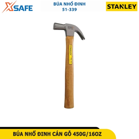 Búa nhổ đinh, cán gỗ 450g/16oz STANLEY STHT51339-8