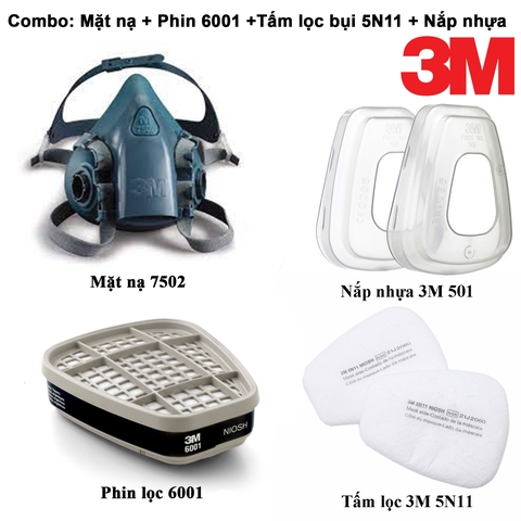 MẶT NẠ PHÒNG ĐỘC 3M 7502