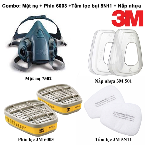 MẶT NẠ PHÒNG ĐỘC 3M 7502