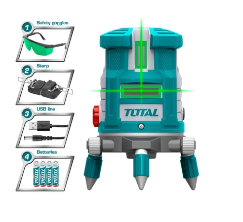 Máy cân mực tia laser xanh Total TLL305205 - xsafe