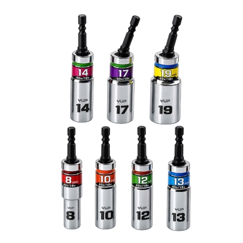 Combo 7 Đầu khẩu siết bulong 1/4'' YUPAI M8-M19 CB-YUP-7DK-M8M19