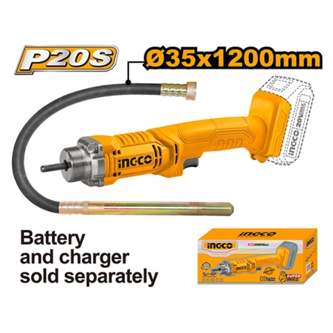 Máy Đầm Dùi Bê Tông Dùng Pin 20V (không Kèm Pin Và Sạc) INGCO CCVLI202301
