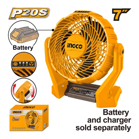 Quạt Dùng Pin 20V INGCO CFALI2007