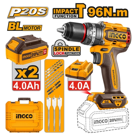 [Sale 8/8] Máy Khoan Búa Pin 20V INGCO CIDLI206681 Chưa Pin Sạc