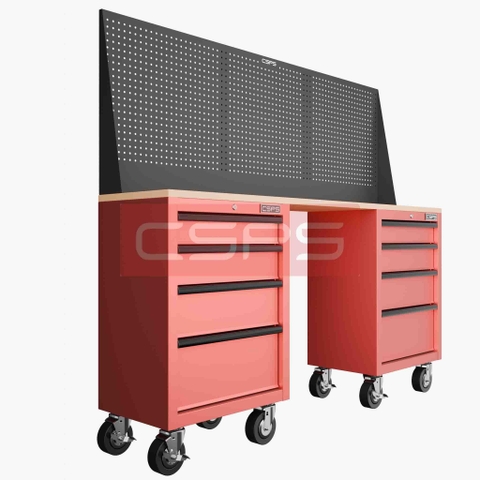Tủ dụng cụ CSPS 183cm - 2 tủ màu đen/đỏ