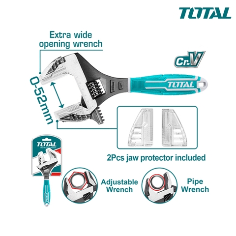 Cờ lê điều chỉnh 2 trong 1 size 250mm TOTAL  THT10210G