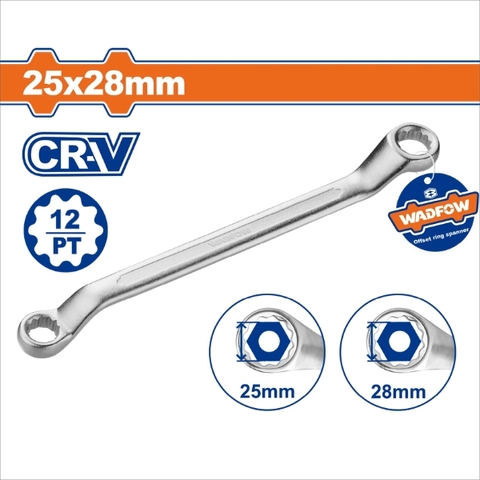Cờ lê 2 đầu vòng cong 25x28mm WadFow WSA3111