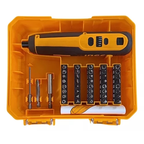 Máy Siết Vít Dùng Pin 4V-5Nm (kèm 43 Phụ Kiện Và Không Kèm Cáp Sạc) INGCO CSDLI04062