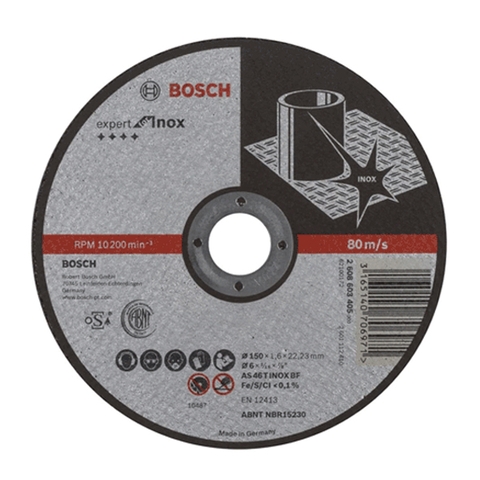 Đá Cắt 150x1.6x22mm (Inox) Bosch 2608603405