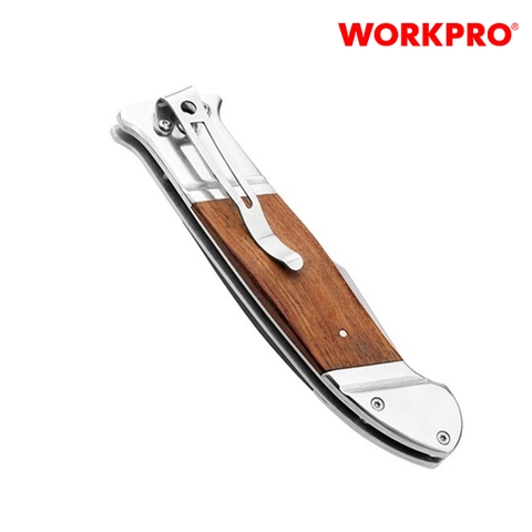 Dao gấp với tay cầm ss, kích thước 138mm (5-1/2 inch) Workpro WP381003