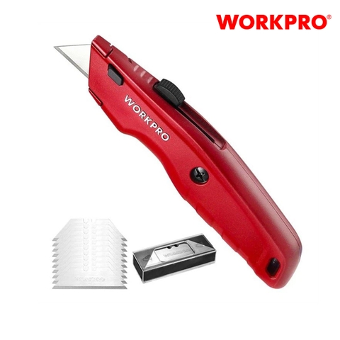 Dao tiện ích có lưỡi cắt bằng nhôm, có thể thay đổi lưỡi dao nhanh chóng Workpro - WP213017