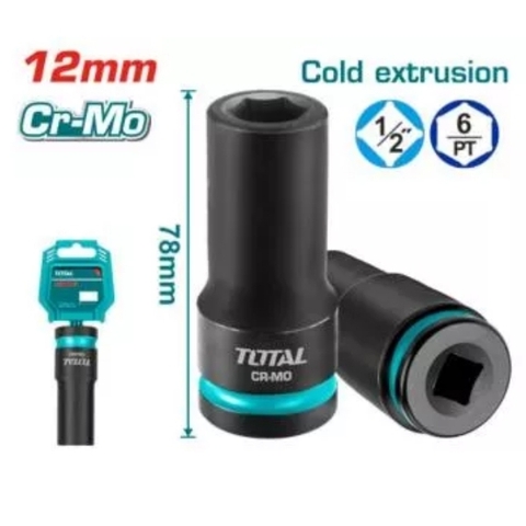 Đầu tuýp tác động sâu 1/2 inch 21mm Total THDIS12212L