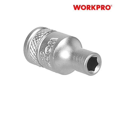 Đầu tuýp có đầu vuông 1/4 inch và đầu lục giác 6 cạnh size 5mm Workpro - WP274002