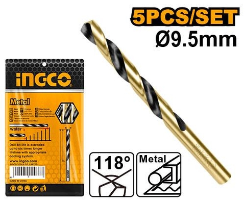Mũi Khoan Kim Loại HSS 5 Chi Tiết 9.5mm INGCO DBT1100953