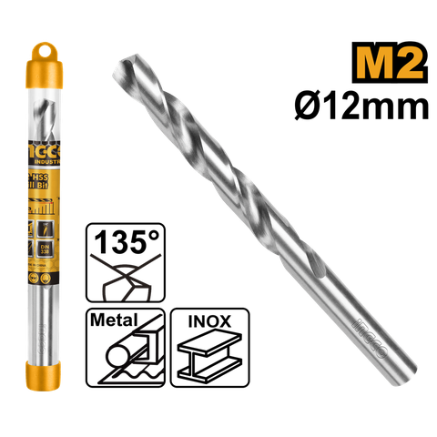 Mũi Khoan Kim Loại M2 HSS 12x151mm INGCO DBT1111201