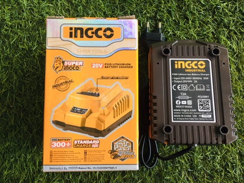 Sạc 20V Fcli2001 Điện Thế:110V-240V~50/60Hz, Dòng Điện Sạc: 2A - Ingco