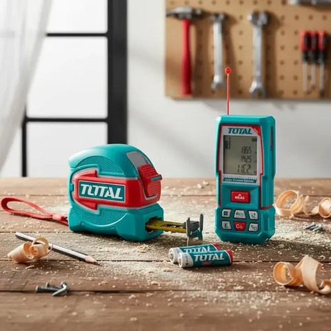 Bộ combo máy đo TMT51036 & thước kéo TMT80532 Total TOS250902