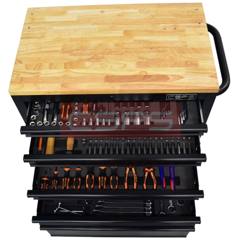 Tủ dụng cụ CSPS 76cm - 05 hộc kéo không nâng hạ màu đen/ xanh