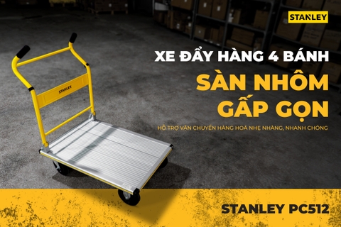 Xe Đẩy Hàng 4 Bánh Gấp Gọn 350kg Stanley PC512