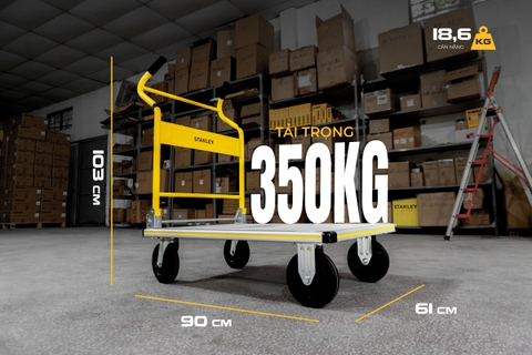 Xe Đẩy Hàng 4 Bánh Gấp Gọn 350kg Stanley PC512