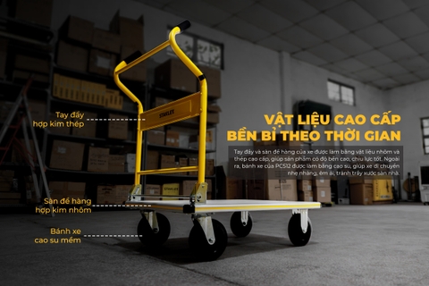 Xe Đẩy Hàng 4 Bánh Gấp Gọn 350kg Stanley PC512