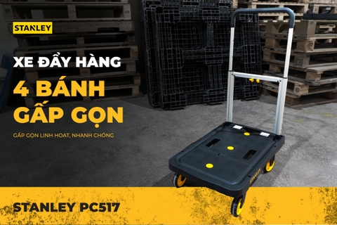 Xe đẩy hàng 4 bánh gấp gọn 120kg Stanley SXWTD-PC517