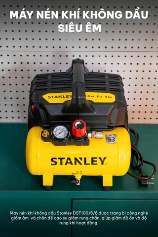 Máy nén khí không dầu Stanley 6L DST100/8/6