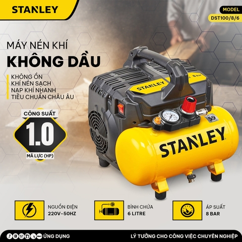 Máy nén khí không dầu Stanley 6L DST100/8/6