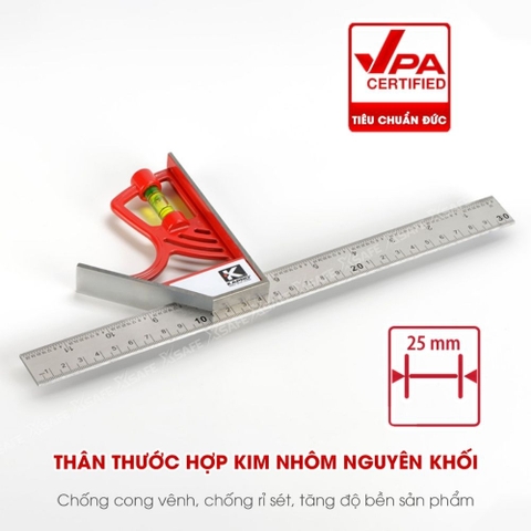 Thước Vuông Góc Trượt Kapro 325 Có Nam Châm, 12 Inch (30 Cm)