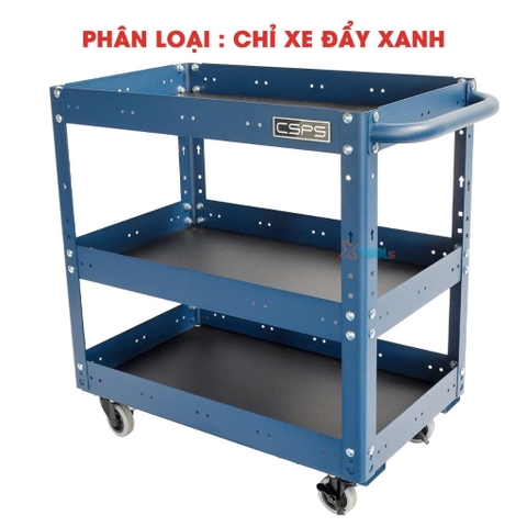 Xe đẩy CSPS 3 ngăn - 71cm Xanh dương