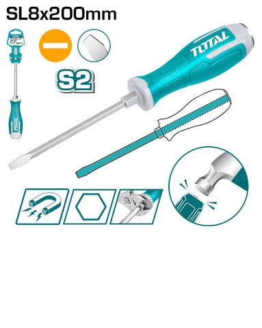 8x200mm Tuốc nơ vít đóng dẹp Total THGS82006